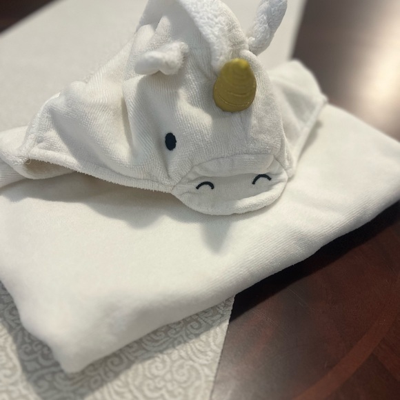 Pottery Barn Kids West Elm Unicorn Hooded Towel Bath Wrap Baby - Picture 2 of 8
